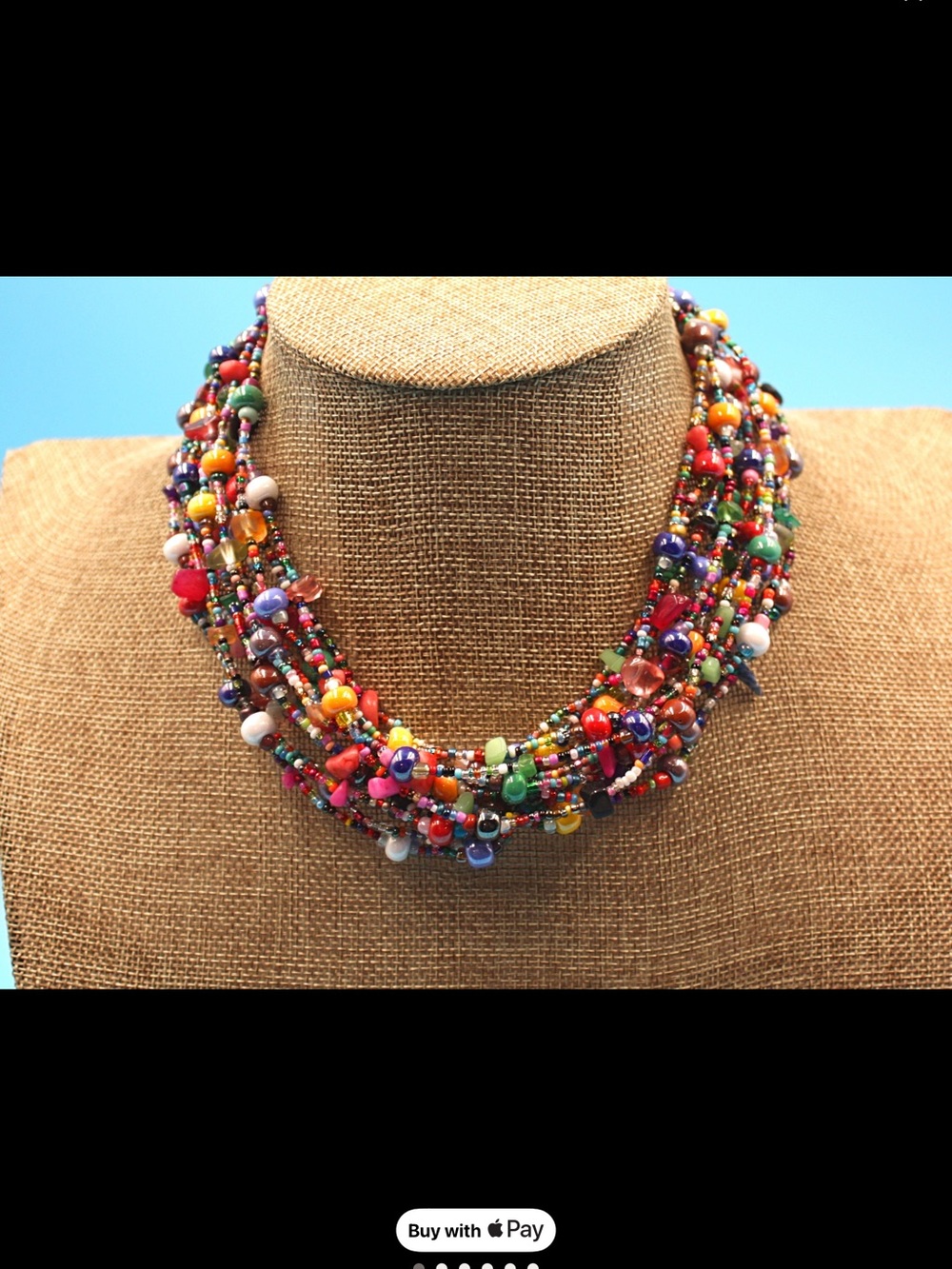 REDUCEDGuatemalan Beaded Statement Necklace - Layered Women’s Jewelry handmade